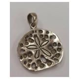 Beautiful Sterling Silver Sand Dollar Pendant