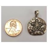 Beautiful Sterling Silver Sand Dollar Pendant