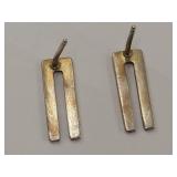 Sterling Silver Geometric Minimalist Earrings, 925