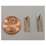 Sterling Silver Geometric Minimalist Earrings, 925