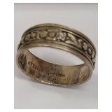 Beautiful Sterling Silver Intricate Floral Design Ring