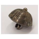 Vintage Sterling Silver Button with Dome Shape