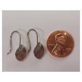Beautiful Sterling Silver Seashell Hook Earrings