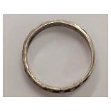Vintage Sterling Silver Textured Dot Pattern Ring