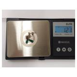 Vintage Sterling Silver Drop Earrings with Green Inlay