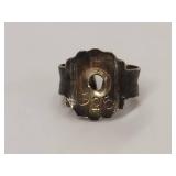 Sterling Silver Drop Earrings with Blue Stone