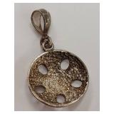 Sterling Silver Pendant with Floral Cutout Design