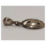 Sterling Silver Pendant with Floral Cutout Design