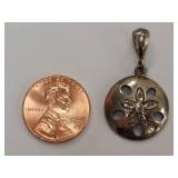 Sterling Silver Pendant with Floral Cutout Design