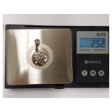 Sterling Silver Pendant with Floral Cutout Design