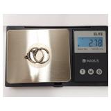 Beautiful Vintage Sterling Silver Hoop Earrings