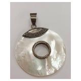 Beautiful Sterling Silver Mother of Pearl Pendant
