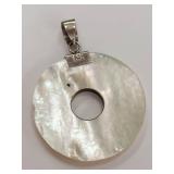Beautiful Sterling Silver Mother of Pearl Pendant
