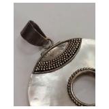 Beautiful Sterling Silver Mother of Pearl Pendant
