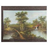 Original Oil Painting Landscape by Artist J. Hall