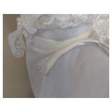 Elegant White Lace Wedding Dress with Removable Train