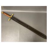 Medieval Longsword with Brass Guard
