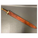 Vintage Sword with Leather Sheath