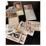 Vintage Retro Collectibles Lot: Humor Sign Cards & Nostalgic Prints