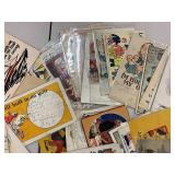 Lot 150+ 1890s Ephemera & 1900s Postcard Collection - Mostly 1 Cent Stamps