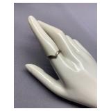 Sterling Silver 925 V-Shaped Ring, Minimalist Design Size 8