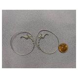 Artistic Sterling Silver 925 Wire Hoop Earrings