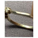 Opal Diamond 925 Sterling Silver Ring Size 7