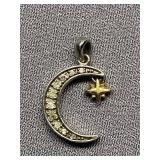 Sterling Silver 925 Moon Pendant