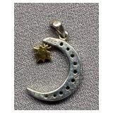 Sterling Silver 925 Moon Pendant