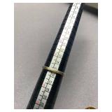 Sterling Silver 925 Ring with Gold Accent and Stone Size 7