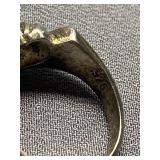 Sterling Silver 925 Textured Ring, Size 6