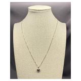 Signed Dyadema Sterling Silver 925 Heart Pendant Necklace, Italy