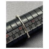 Sterling Silver Ring with Amber Gemstone 925 Size 7.75