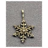Sterling Silver Snowflake Pendant .925