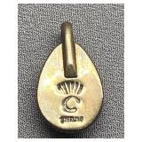 Vintage Sterling Silver 925 Teardrop Pendant