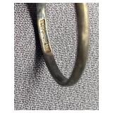 Sterling Silver 925 Green Stone Twisted Ring Size 6