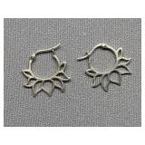 Sterling Silver 925 Sunflower Earrings