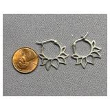 Sterling Silver 925 Sunflower Earrings