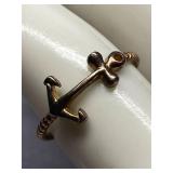 Anchor Design 925 Sterling Silver Ring Size 7
