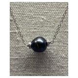 Sterling Silver 925 Necklace with Faux Pearl Pendant
