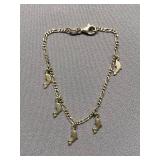 Sterling Silver 925 Dolphin Charm Bracelet