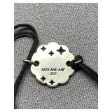 Lot 2 Alex and Ani Sterling Silver 925 Charm Bracelets