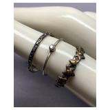 Set of 3 Sterling Silver 925 Rings