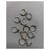 Elegant Colorful Stone Rings Set