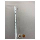 Sterling Silver 925 Floral Pendant Necklace