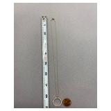 Sterling Silver 925 Circle Pendant Necklace