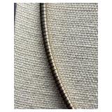 Italian 925 Sterling Silver Omega Chain Necklace