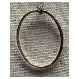 Sterling Silver 925 Circular Pendant Necklace