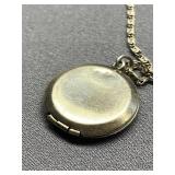 Vintage Sterling Silver 925 Engraved Heart Locket Necklace