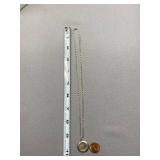 Vintage Sterling Silver 925 Engraved Heart Locket Necklace